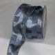 Wired Taffeta Squares 2.5 inch by 20 yards Blue/Black