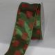Wired Taffeta Squares 2.5 inch by 20 yards Green/Red