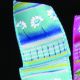Wired Print Cherries & Flowers 1.5 Inch 20 Yards Blue