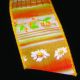Wired Print Cherries & Flowers 1.5 Inch 20 Yards Orange