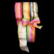 Wired Woven Colored Stripes Ribbon