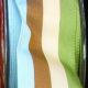 Wired Woven Colored Stripes 1.5in 27yrd Green/ivory/brown/blue