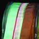 Wired Narrow Taffeta W Sheer 7/8 Inch 27 Yards Brown/turquoise