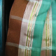 Wired Woven Sheer Taffeta Malaga 1.5 Inch 27 Yards Blue Brown