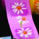 Wired Print Gerbera Daisies 1.5 Inch 27 Yards Pink