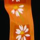 Wired Print Gerbera Daisies 1.5 Inch 27 Yards Orange