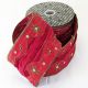 Wired Velvet Darjeling with Diamonds 4inch 10yards Red