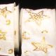 Wired Sequins Stars Taffeta 4 Inch 20 Yards Ivory