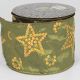 Wired Sequins Stars Taffeta 4 Inch 20 Yards Green
