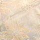 Wired Flock Poinsettia on Sheer 4 inch 20 yards Ivory
