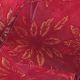 Wired Flock Poinsettia on Sheer 4 inch 20 yards Red