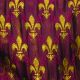 Wired Satin Fleur De Lis 6inch 20yards Bordeaux