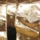Wired Glitter Star Lame 3 inch 20 yards Gold