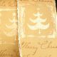 French Wired Merry Christmas 1.5 inch 27 yards Gold
