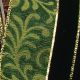 Velvet & Brocade Wired 4 inch 20 yards Green