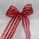 French Wired Gold Sheer Stripes 1.5 inch 27 yards Red