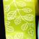 Wired Taffeta Print Leaves 1.5 in 27 yd Yellow