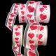Wired Georgette Hearts Ribbon