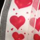 Wired Georgette Hearts 2.5 in 27 yd Ivory with Red Heart