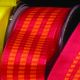 Wired Taffeta Blocks with Border 1.5 inch 27 yard Red/Yellow