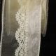 Wired Satin, Sheer, Lace 1.5 in 20 yd Ivory