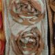 Wired Bunch of Roses Ribbon 1.5 inch 10 yards Brown/Blue