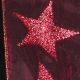 Wired Sheer with Sparkle Star 2.5 inch x 20 yards Burgundy