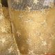 Fuzzy Wired Sheer Glitter Star 6 inch x 20 yards Gold