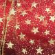 Fuzzy Wired Sheer Glitter Star 2 inch x 20 yards Red/G