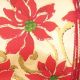 Red Wired Holiday Flowers 3 inch x 20 yards Gold