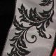 Wired Sheer Deco Swirl 2.5 inch x 20 yards Black