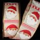French Wired Taffeta Santa's Face 1.5 inch x 27 yards