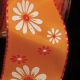 Wired Taffeta Butter Flowers 1.5 inch 27 yards Orange