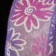 Wired Sheer Iridescent Flowers 2.5 inch 20 yards Purple