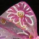Wired Sheer Iridescent Flowers 2.5 inch 20 yards Pink