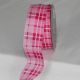 Wired Plaid Spring 1.5 inch by 27 yards Pink