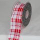 Wired Plaid Spring 1.5 inch 27 yards Red/White