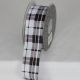 Wired Plaid Spring 1.5 inch 27 yards White/Black