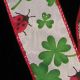 Red Wired Shamrock Ladybug 1.5 inch 20 yards White/Green