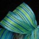French Wired Beaux Stripes 5/8 inch 27 yards Green/Blue