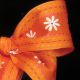 Wired Taffeta Center Flower 1.5 inch 27 yards Orange