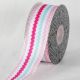 Wired Ric Rac Pattern Ribbon 1.5 inch 20 yards Pink/Blue