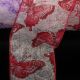 Wired Semi Sheer Butterflies 2.5 inch 20 yards Scarlet