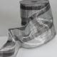 Wired Metallic Plaid 5 inch by 20 yards Wired Silver