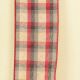 Tan/Red/Black Plaid Wire Edge 5 inch 50 yards Ribbon