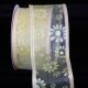Wired Sheer Flower 2.5 inch 20 yards Yellow