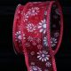 Wired Sheer Flower 2.5 inch 20 yards Red