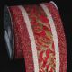 Wired Royal Ribbon with Lame Back 4 inch 10 yards Red/Gold
