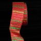Wired Diagonal Ribbon 2.5 inch by 20 yards Red