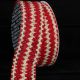 Wired Chenille Ribbon 2.5 inch 20 yards Red